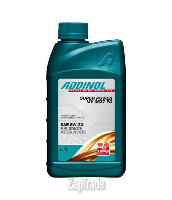 Купить моторное масло Addinol Super Power MV 0537 FD Синтетическое | Артикул 4014766071798