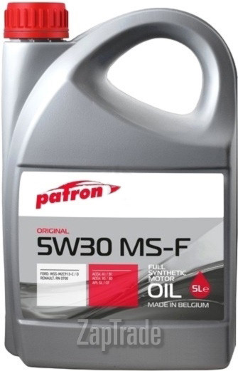 ������ �������� ����� Patron ORIGINAL MS-F ������������� | ������� 5W30 MS-F 5L ORIGINAL